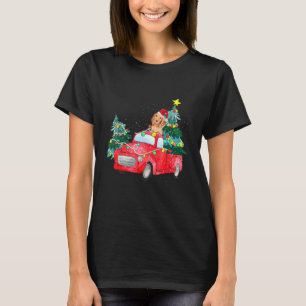 Red Heeler Ride Red Truck Christmas Australian Cat T-Shirt