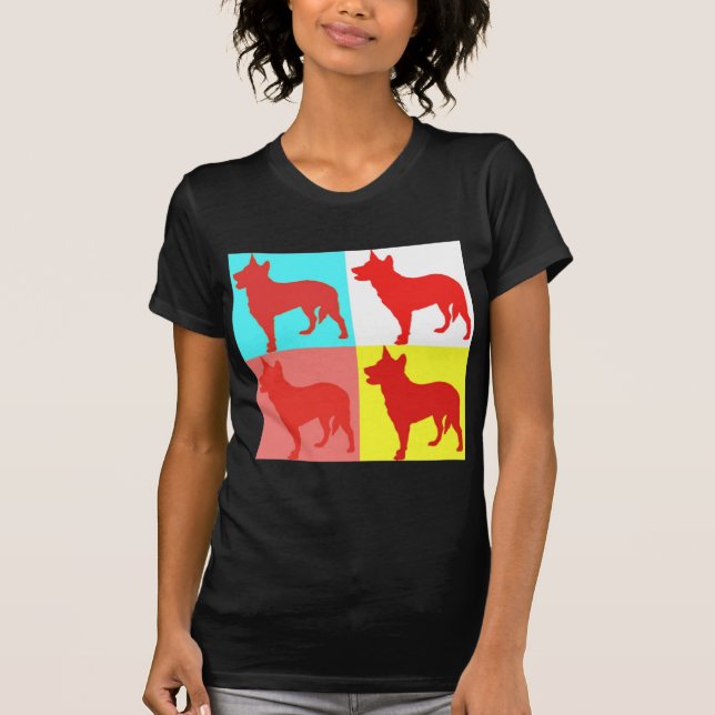 Red Heelers Color Wall T-Shirt (Front)