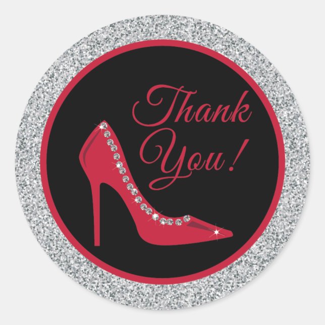 Red Heels Thank You Sticker (Front)