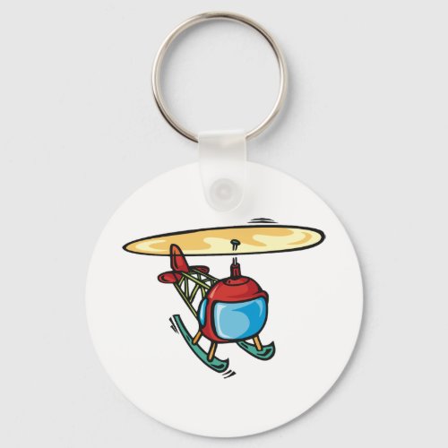 Red Helicopter Keychain