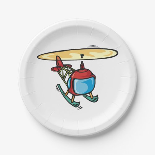 Red Helicopter Paper Plates