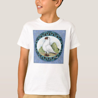 Red Helmet Pigeon Design T-Shirt