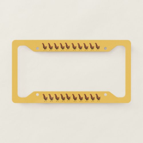 Red Hen Chicken License Plate Frame