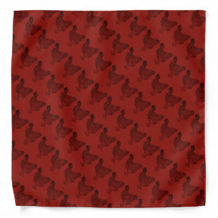 Red Hen Pattern Bandana