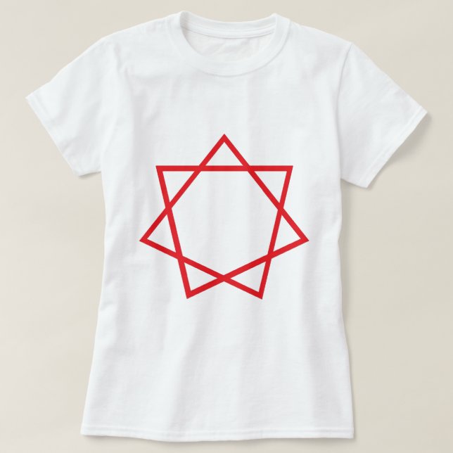 Red Heptagram T-Shirt (Design Front)