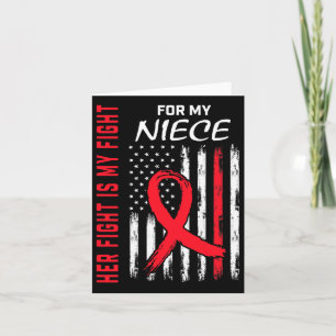 Red Her Fight Niece Heart Disease Awareness Us Fla Card