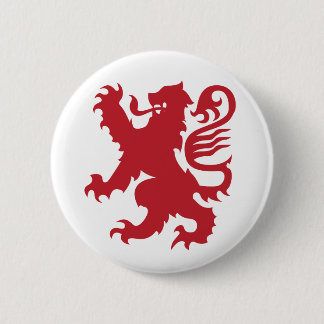 Red Heraldry Lion Button