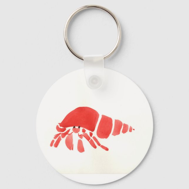 Red Hermit Crab Keychain (Front)