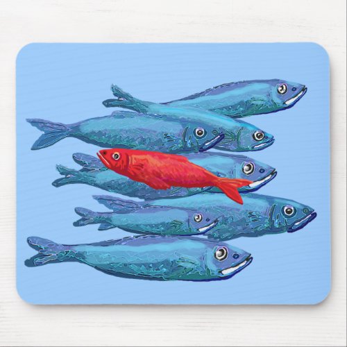 Red Herring Mouse Pad