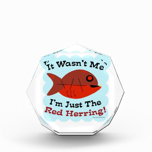Red Herring Mystery Genre Book Lover Saying Acrylic Award