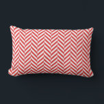 Red Herringbone Pattern Outdoor Lumbar Pillow<br><div class="desc">Stylish red herringbone pattern outdoor pillow designed to bring color and energy to your patio or backyard seating. The modern geometric design complements both classic and contemporary outdoor spaces. Perfect for lounging,  entertaining,  or adding a bold accent to your outdoor décor.</div>
