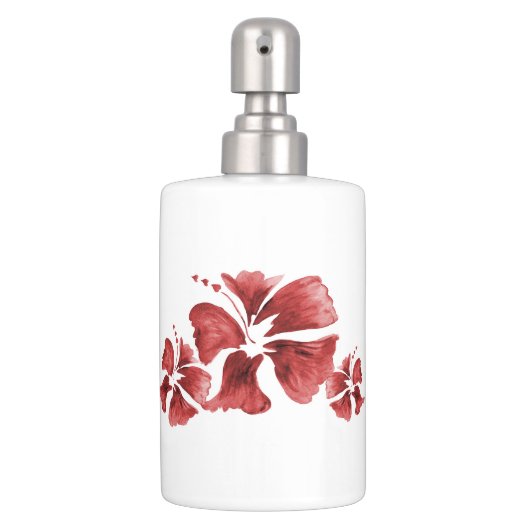 Red Hibiscus Bath Set (Front)