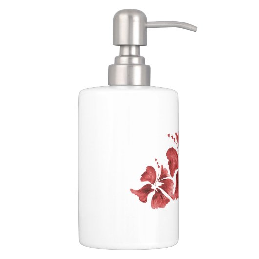 Red Hibiscus Bath Set (Right)