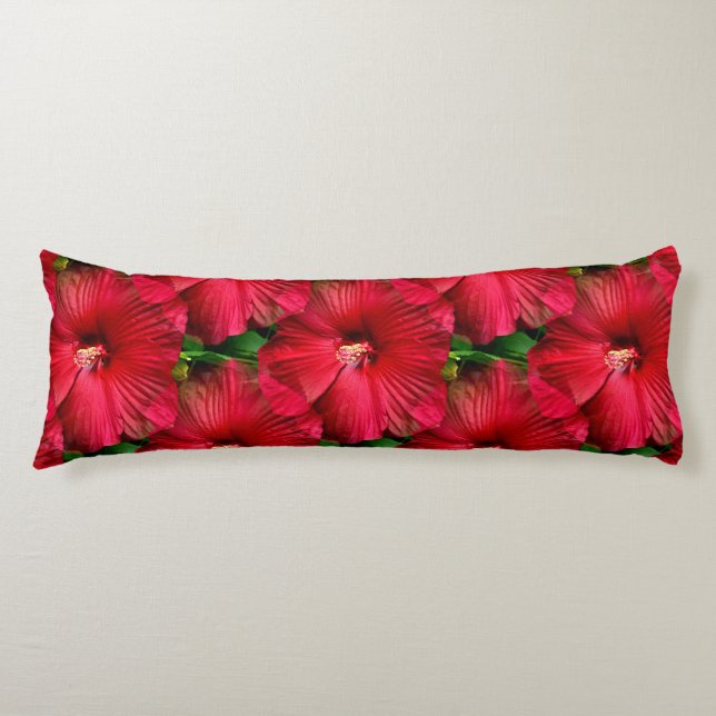 Red Hibiscus....... Body Pillow (Front)