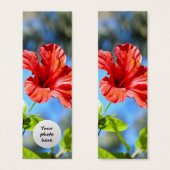 Red Hibiscus Custom Bookmark (Front & Back)