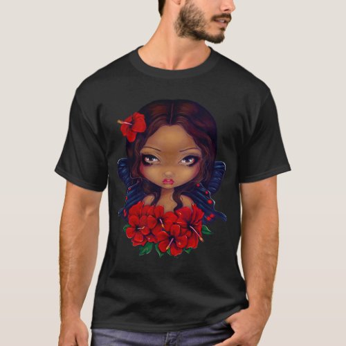 Red Hibiscus Fairy Shirt