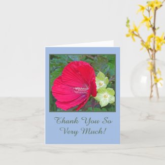 RED HIBISCUS/FLORAL/