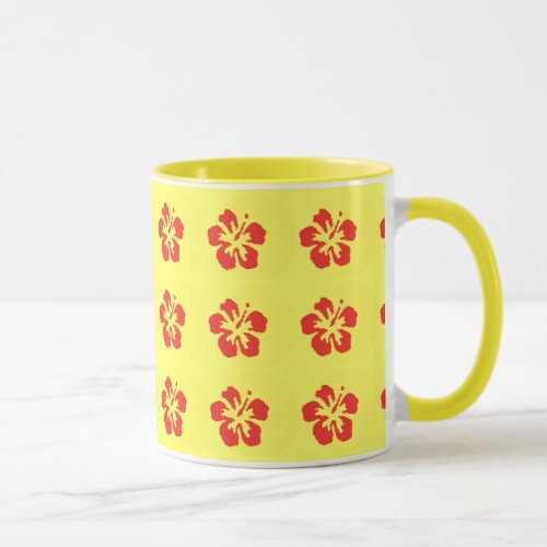 Red Hibiscus Flower Custom Design Mug