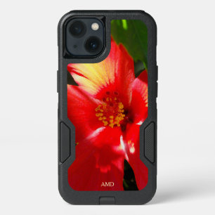 Red Hibiscus Flower in Sunlight iPhone 13 Case