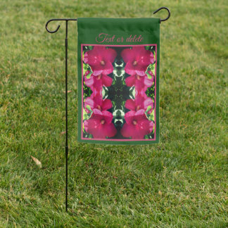 Red Hibiscus Flower Pair Abstract Personalized Garden Flag