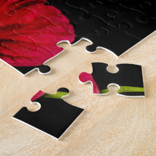 Red Hibiscus Flower Side View Jigsaw Puzzle