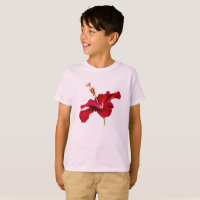 Red Hibiscus Flower Side View Kid's