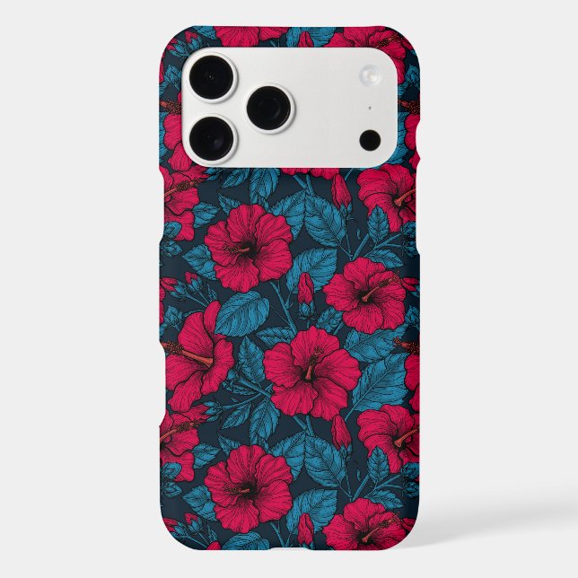 Red hibiscus flowers Case-Mate iPhone case (Back)