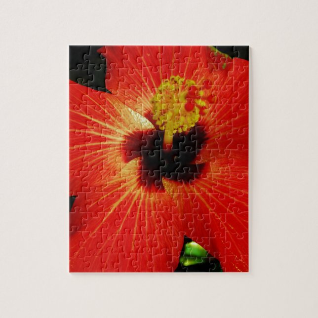 Red Hibiscus Jigsaw Puzzle (Vertical)