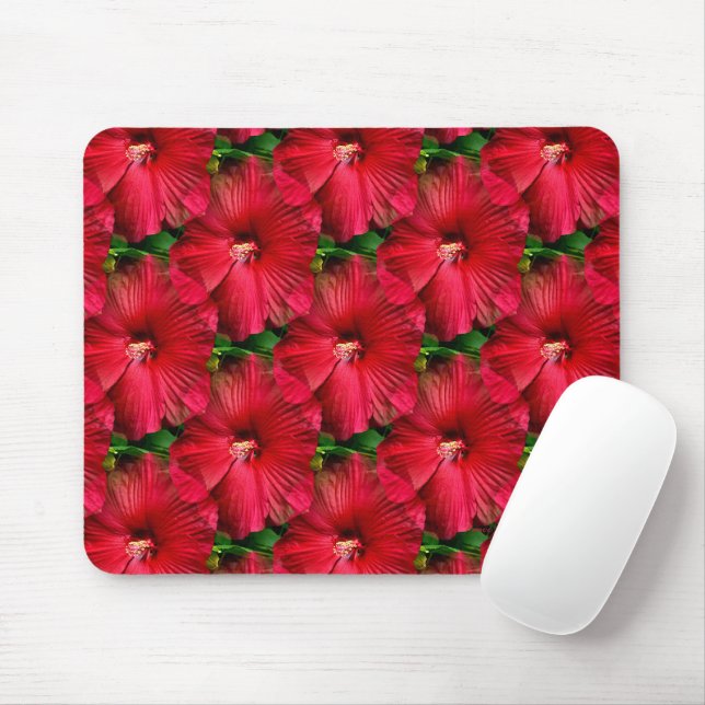 Red Hibiscus....... Mouse Pad (With Mouse)