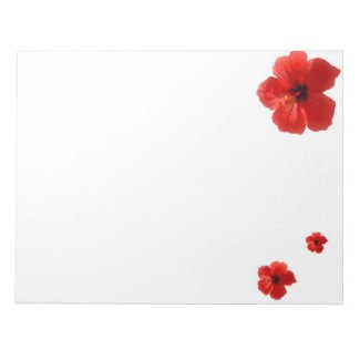 Red Hibiscus Notepad