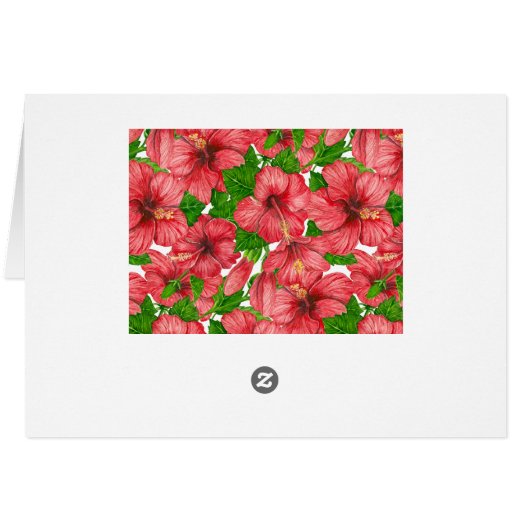 Red hibiscus pattern II (Back Horizontal)