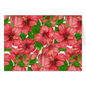 Red hibiscus pattern II (Front Horizontal)