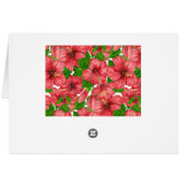 Red hibiscus pattern II Cards (Back Horizontal)