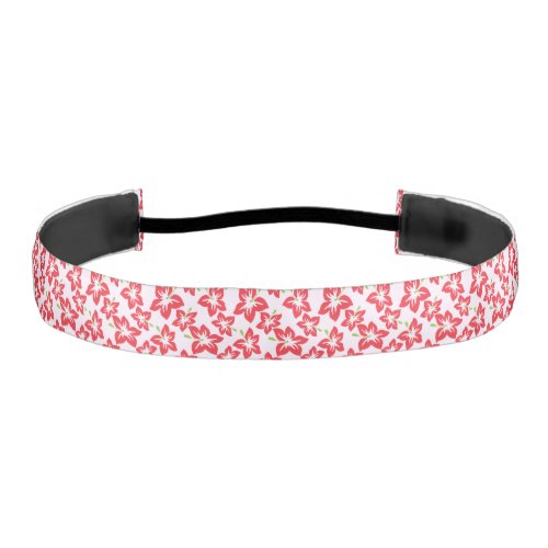 Red Hibiscus Red Flowers Pattern Of Flowers Athletic Headband