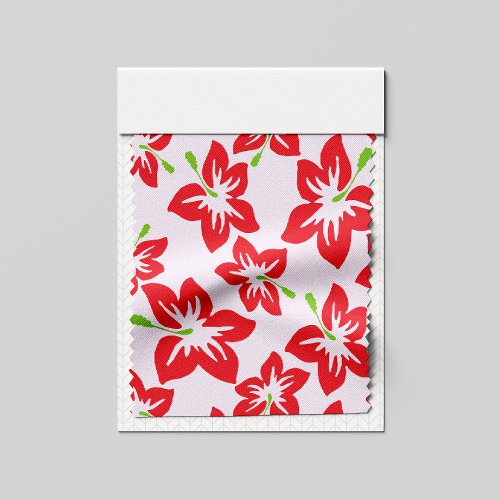 Red Hibiscus Red Flowers Pattern Of Flowers Fabric