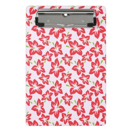 Red Hibiscus Red Flowers Pattern Of Flowers Mini Clipboard