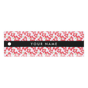 Red Hibiscus, Red Flowers, Your Name Ruler