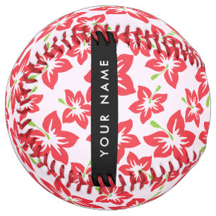 Red Hibiscus, Red Flowers, Your Name Softball