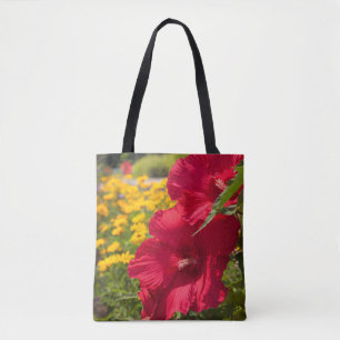 Red Hibiscus Tote Bag
