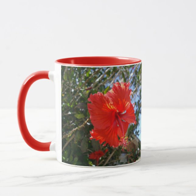 Red Hibiscus Tree, Mug (Left)