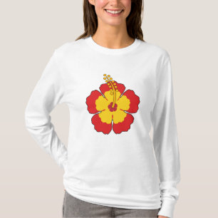 Red Hibiscus Tropical Flower T-Shirt