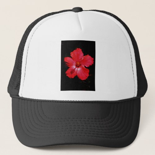Red Hibiscus Trucker Hat