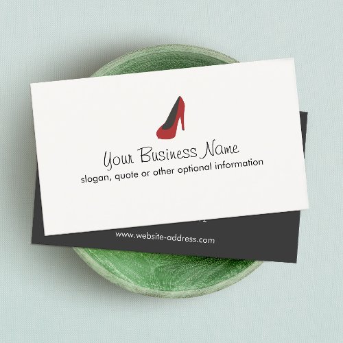 Red Dress Shoe Business Cards