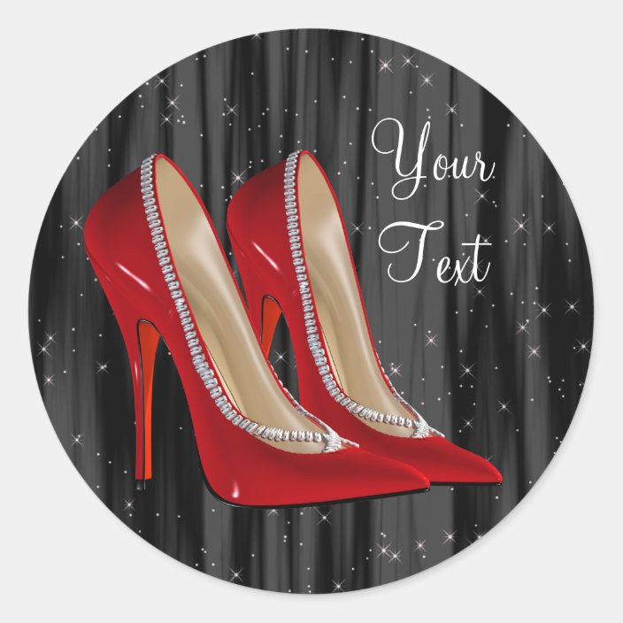 Red High Heel Shoe Stickers | Zazzle