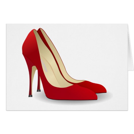 red high heel shoes cards (Front Horizontal)