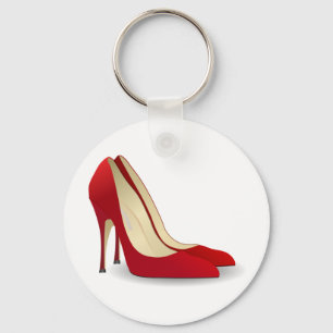 red high heel shoes keychain