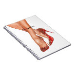 Red High Heel Shoes Legs Notebook
