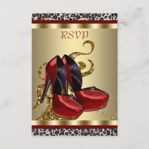 Red High Heel Shoes Leopard Sweet Sixteen RSVP