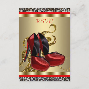 Red High Heel Shoes Leopard Sweet Sixteen RSVP
