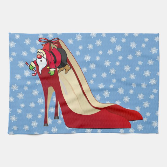 Red High Heel Shoes / Santa Elf Towel (Horizontal)